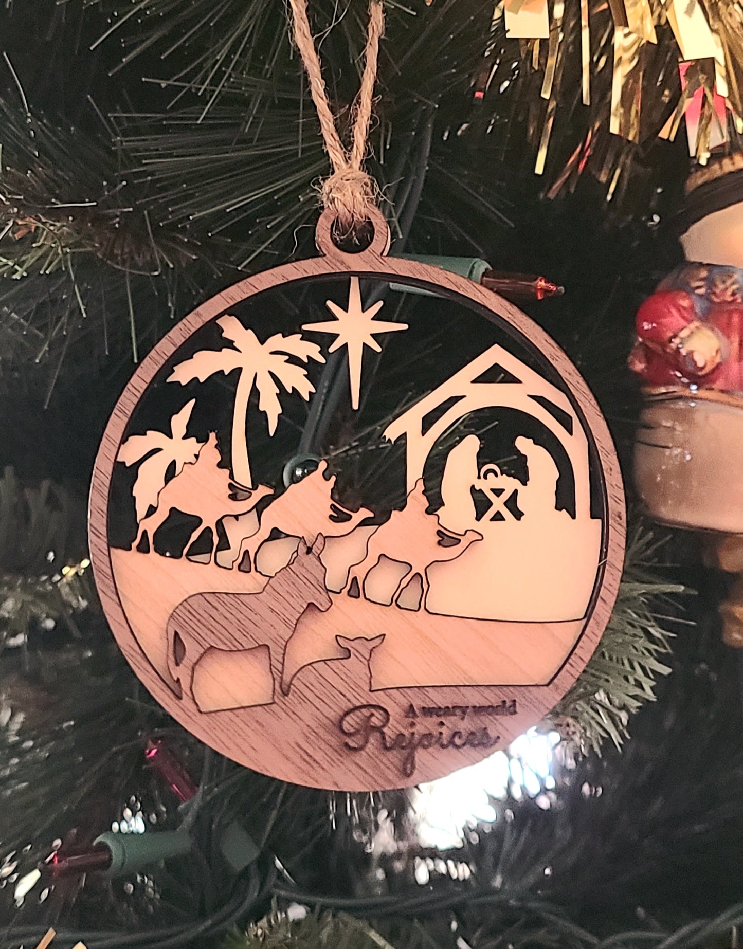 Nativity Layered ornament